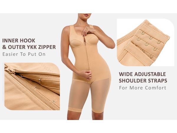 FeelinGirl Fajas Suit Colombianas Shapewear Postpartum Tummy Control Full Shapewear Post Surgery Body Shaper Compression Butt Lifter Shapewear Everyday Zippered SpringStatements