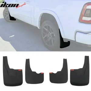 Mud Flaps for Dodge Ram 1500 2019-2024 With Fender Flares Textured PP 4PCS