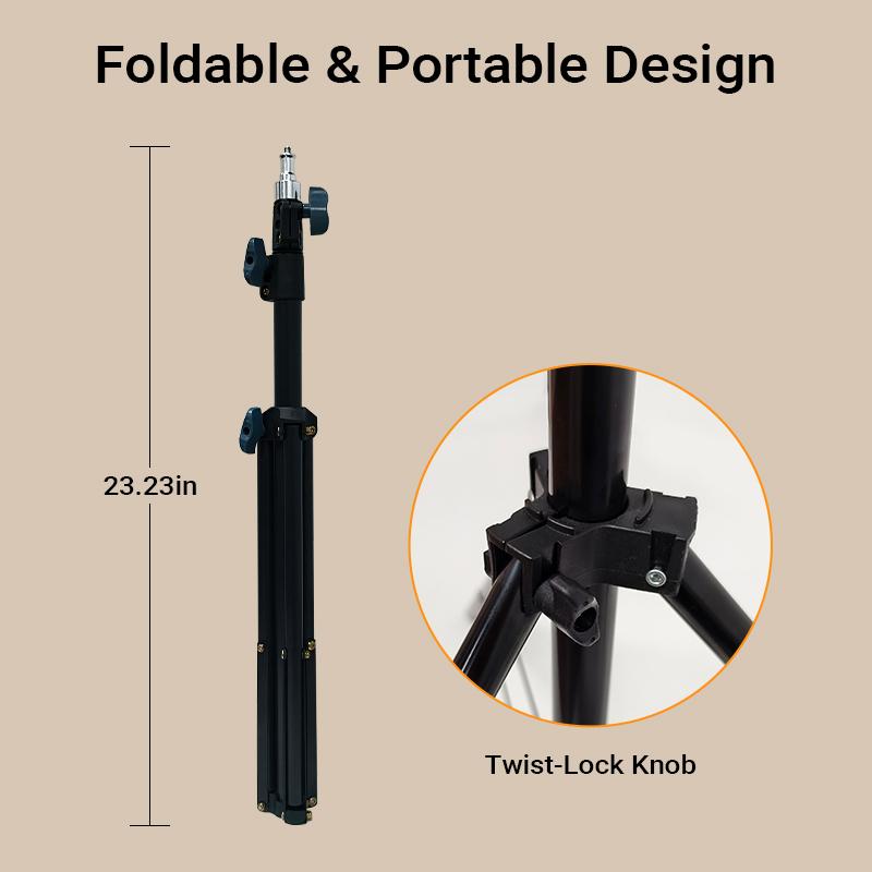 Projector Floor Stand, Folding Portable Tripod Mount for Projector, Camera & Webcam, Adjustable Height 23"–67", Supports up to 4 lb Projector Floor Stand, Folding Portable Tripod Mount for Projector, Camera & Webcam, Adjustable Height 23"–67", Supports up to 4 lb