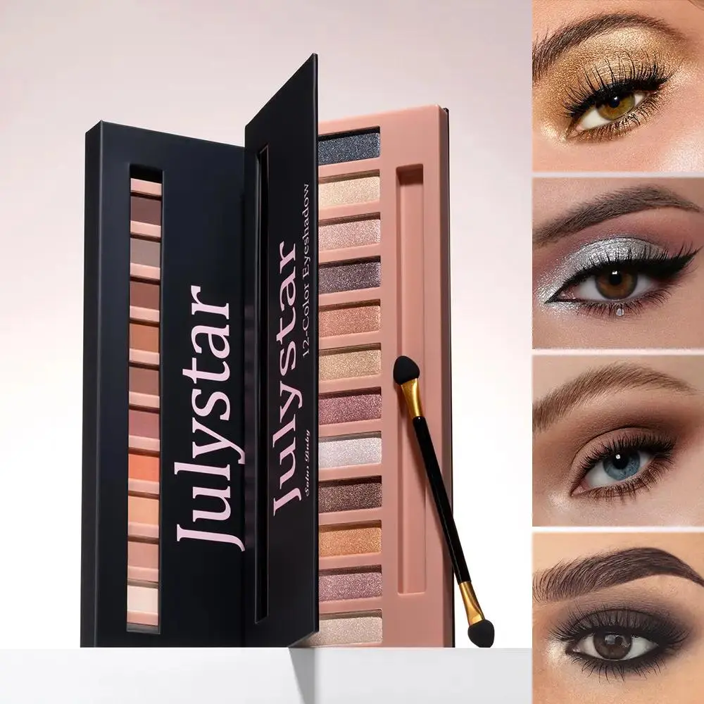 12-shade matte earth tones, with subtleshimmer for highlighting and smoky eyemakeup, perfect for parties. A basic neutraleyeshadow and face makeup palette.