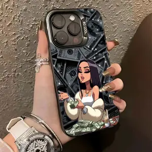 Phone Case: Banknote Ocean Luxury Women's Pattern Design 2D Effect, Compatible with iPhone 17 16 15 14 13 12 11 PRO MAX PLUS,AIR and iPhone XR XS MAX 7 8Plus 16E SE, Anti-Stain, Drop-, Ideal Gift for Loved Ones, Family, and Friends