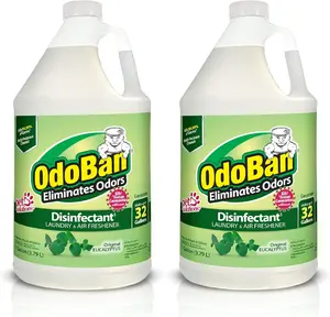 OdoBan Disinfectant Concentrate and Odor Eliminator, Made in the USA, Original Eucalyptus Scent, 2 Gallons