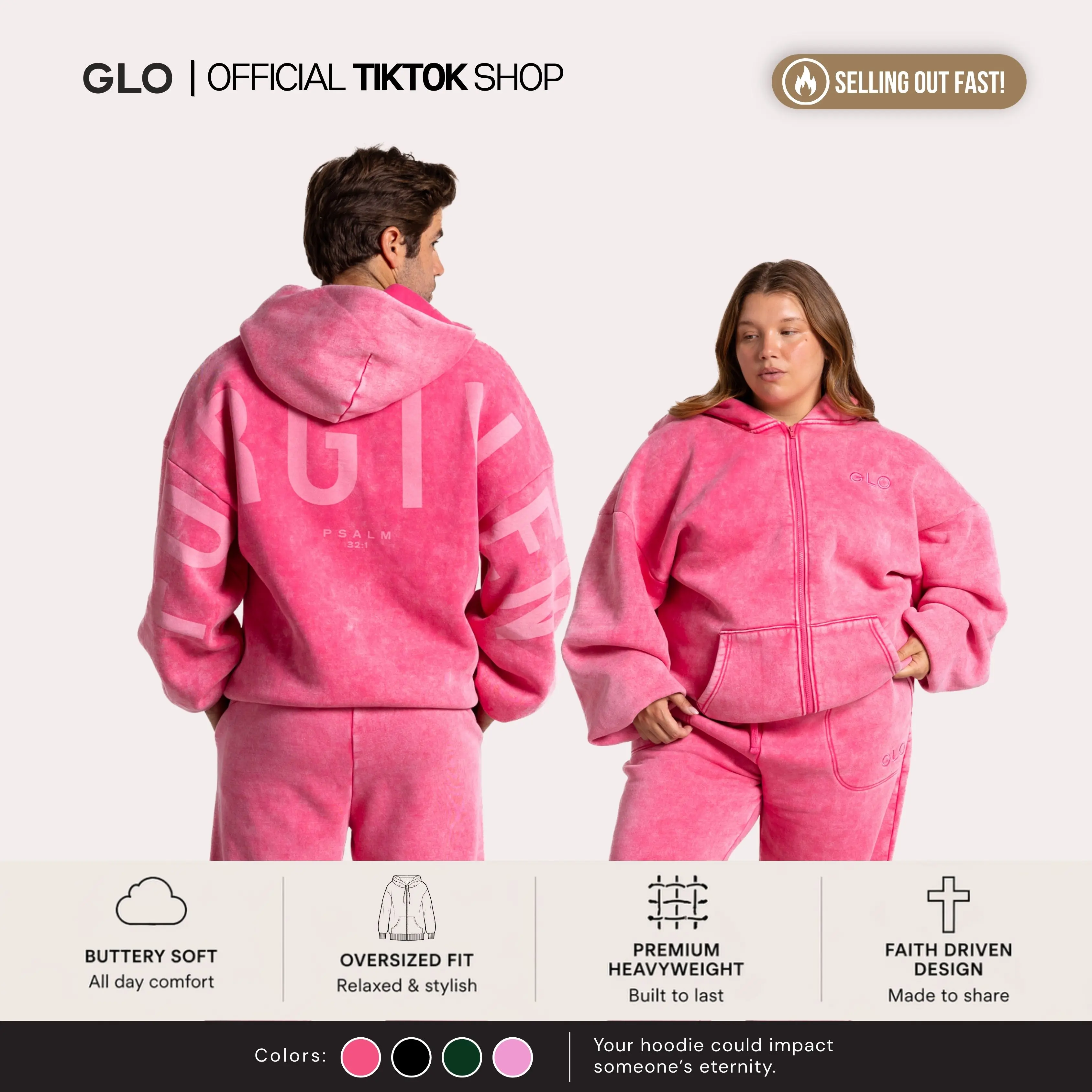 GLO Kingdom Essential Zip Hoodie