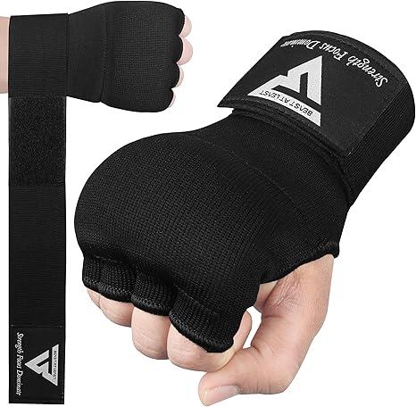Gel Boxing Hand Wraps Inner Gloves for Men and Women, Quick 76cm Long Wrist Straps, Elasticated Padded Boxing Wraps for Muay Thai, MMA, Kickboxing, Martial Arts
