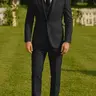 Men's 3-Piece Slim Fit Suit Set-2-Button Blazer,Vest & Pants-Formal Wedding,Prom,Party & Business Tuxedo Prom Suits For Young Men Business Suits