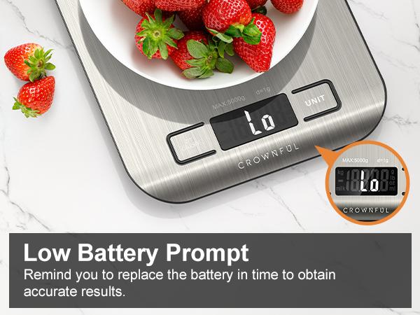 Crownful Digital Food Scale, 11 lb Digital Kitchen Scales Weight Ounces and Grams for Cooking and Baking, 6 Units with Tare Function Kitchenware Crownful Digital Food Scale, 11 lb Digital Kitchen Scales Weight Ounces and Grams for Cooking and Baking, 6 Units with Tare Function Kitchenware