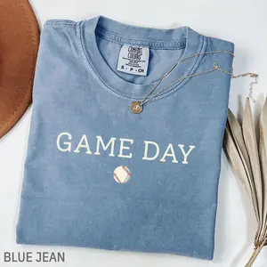 Comfort Colors Baseball Game Day Shirts, Baseball Mom Shirt, Baseball Mama Gift, Baseball Season Gifts, Cute Game Day Outfit for Women