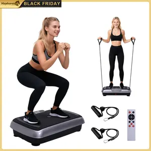 HopHorse Vibration Plate Machine,180 Speeds Shake Plate, Vibrating Exercise Platform 400LB Capacity Whole Body Workout with Bluetooth Home Exercise Gym Equipment for Women Men Gift