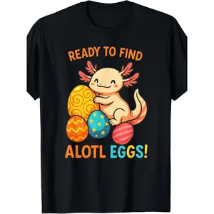 Easter Axolotl Egg Hunt T Shirt for Men and Women Soft Cotton Cool Seasonal Tees
