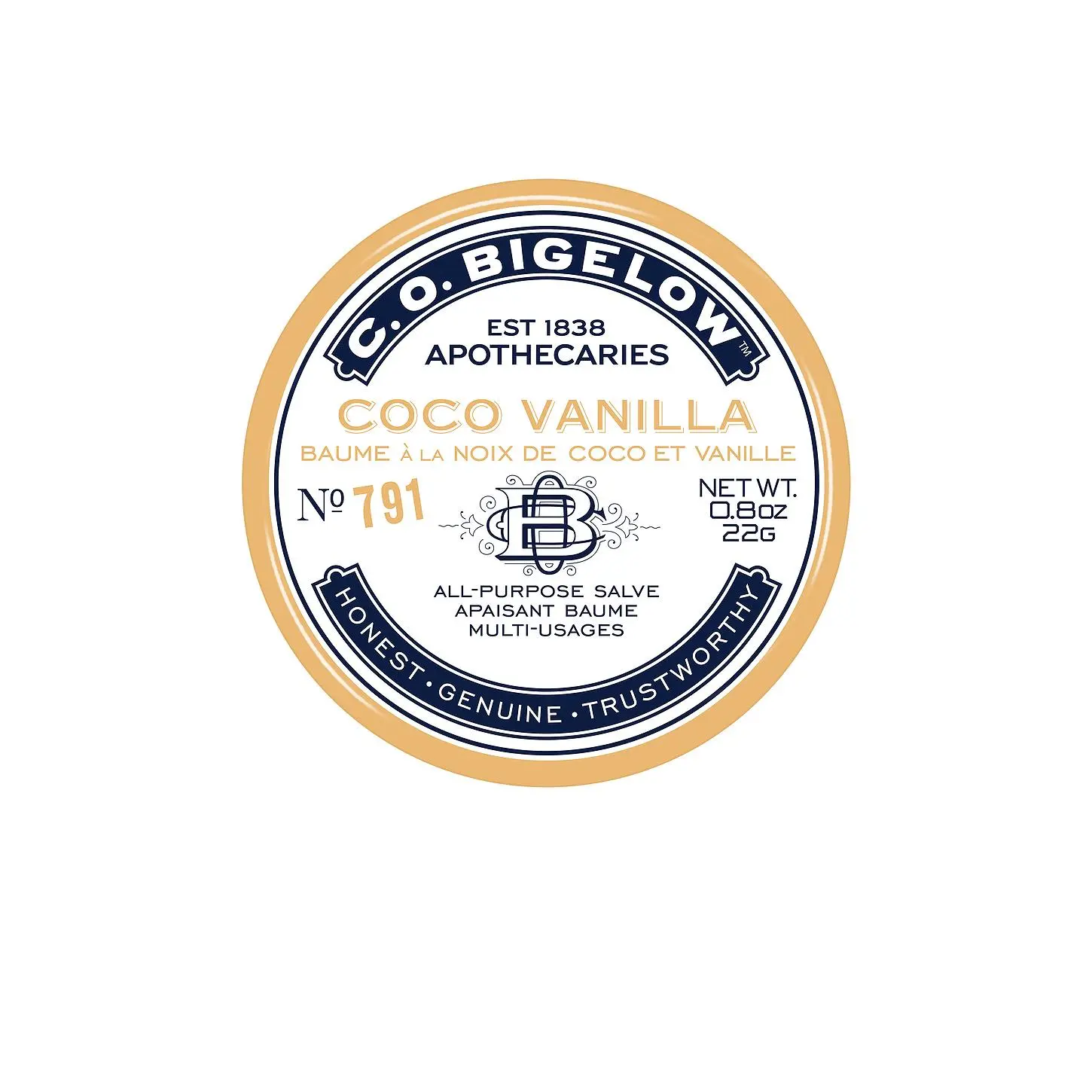 C.O. BIGELOW Coco Vanilla Salve Tin, Coconut Lip Balm, Emollient-Rich Formula with Natural Oils That Moisturizes Dry Lips