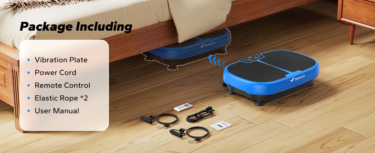 Merach EMS Vibration Plate Exercise Machine Lymphatic Drainage Machine Whole Body Workout Vibration Platform for Wellness and Fitness Home Gym Vibrations