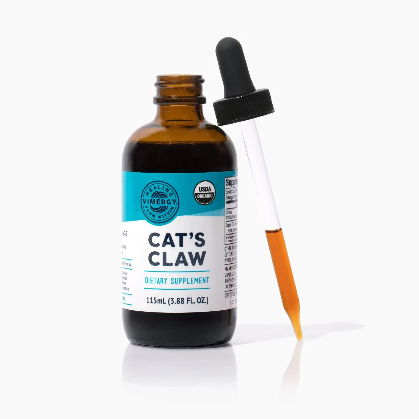 Vimergy Organic Cat’s Claw 10:1 115 mL | Liquid Immune Support & Antioxidant Defense Drops