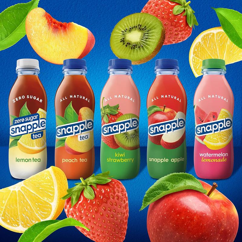 Kiwi Strawberry Juice Drink, 16 Fl Oz Recycled Plastic Bottle, Pack Of 12, All Natural, No Artificial Flavors Or Sweeteners, Contains 3% Real Juice