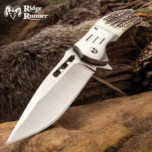 Ridge Runner Faux Stag Antler Assisted Opening Hunting Pocket Knife