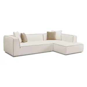 Tristine 2-Piece Cream Contract-Grade Linen L-Shaped Sectional Tristine 2-Piece Cream Contract-Grade Linen L-Shaped Sectional
