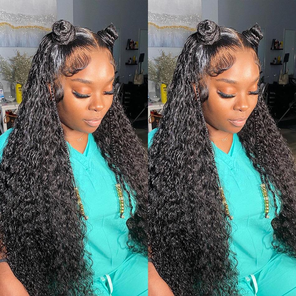 Bling Hair 38inch Deep Wave 13x6 13x4 Transparent Lace Front Hd Lace Frontal Wig Pre Plucked Lace Frontal Brazilian Human Hair Wigs 180% Density for Women TikTokShopBlackFriday