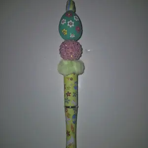 Easter Egg Beaded Pen with Festive Design for Kids Perfect for Writing and Decorating Ideal Easter Gift