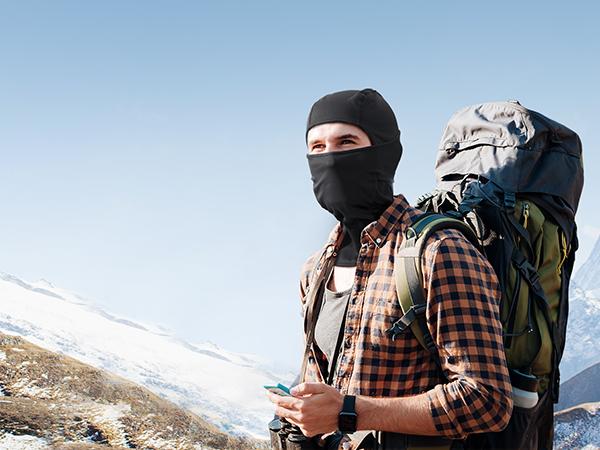 【Valentine's Day Gift】AstroAI Balaclava Winter Ski Mask Winter Fleece Thermal Face Mask Cover for Men Women Warmer Windproof Breathable, Cold Weather Gear for Skiing, Outdoor Work, Motorcycling, Snowboarding, Grey-M, 21.5-23