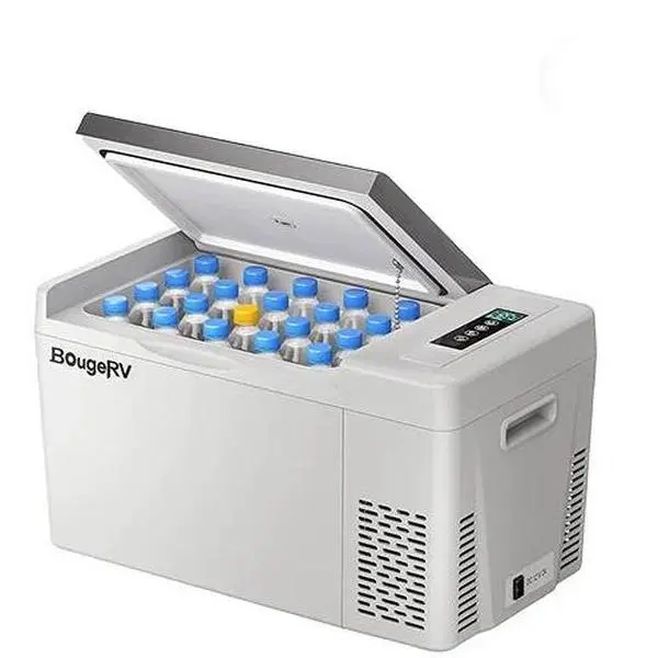 【BougeRV 23 Quarts Portable Fridge】 Camping Travelling  Freezer Road Trip Cooler BougeRV portable fridge 23 Quarts  Refrigerator 12/24V DC 110~240 Volt AC for Truck Van RV Camper -7℉~50℉