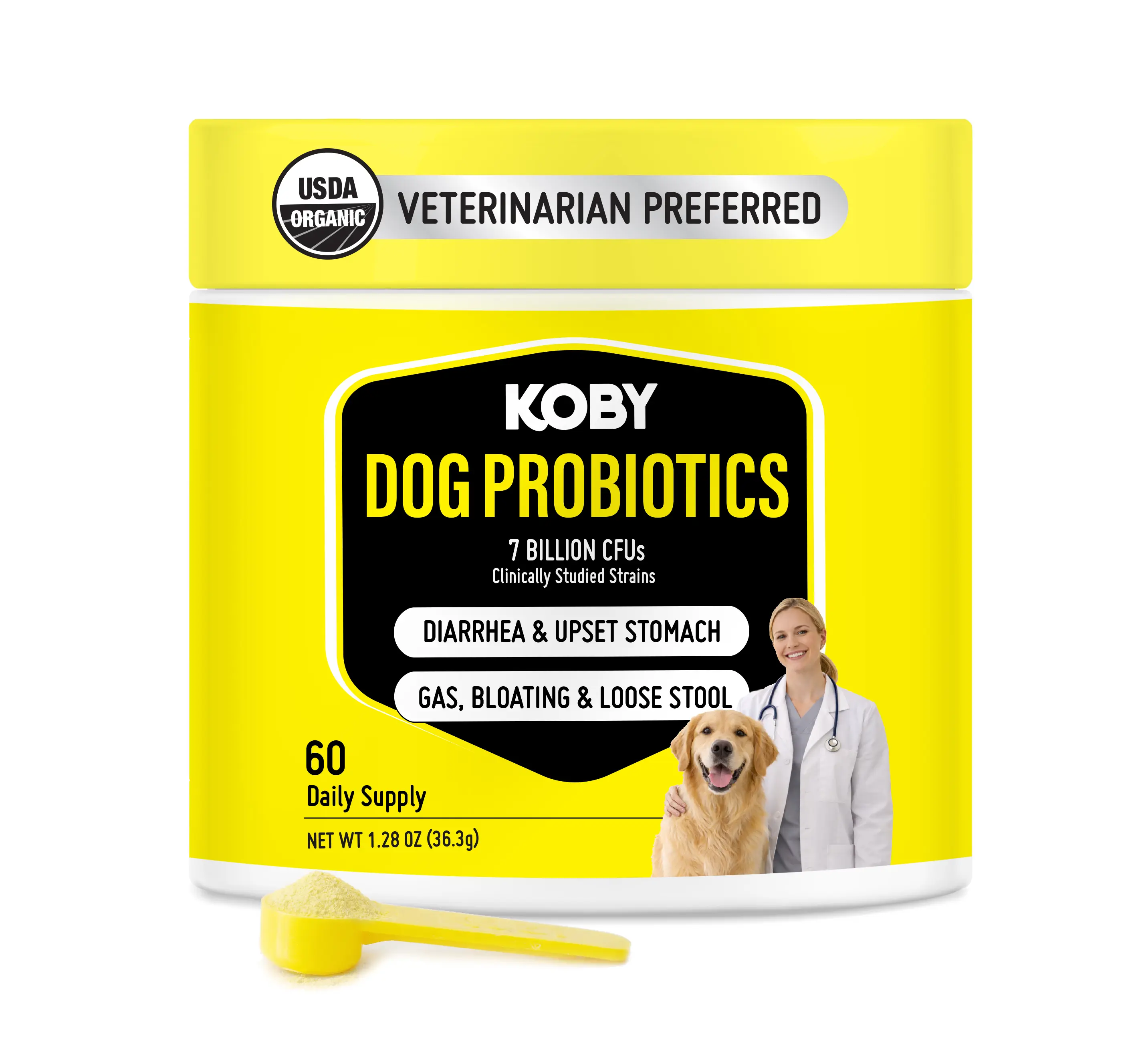 Koby Dog Probiotic – Made with Clean USDA Organic Ingredients for Gut ...