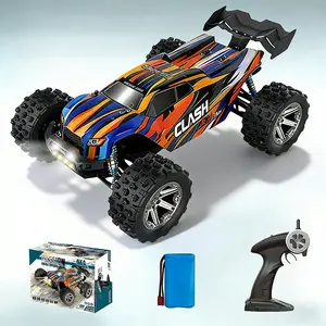 Clash Brushless motor Full Scale RC Cars 4WD Off-Road RC Truck with LED Front Lights & 1 Rechargeable Battery High-Speed Drift Monster Truck Perfect Birthday Gift for Kids Aged 8