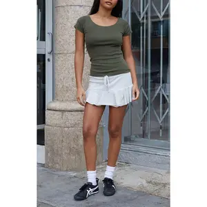 John Galt Women's Green Ginny Off-The-Shoulder Top