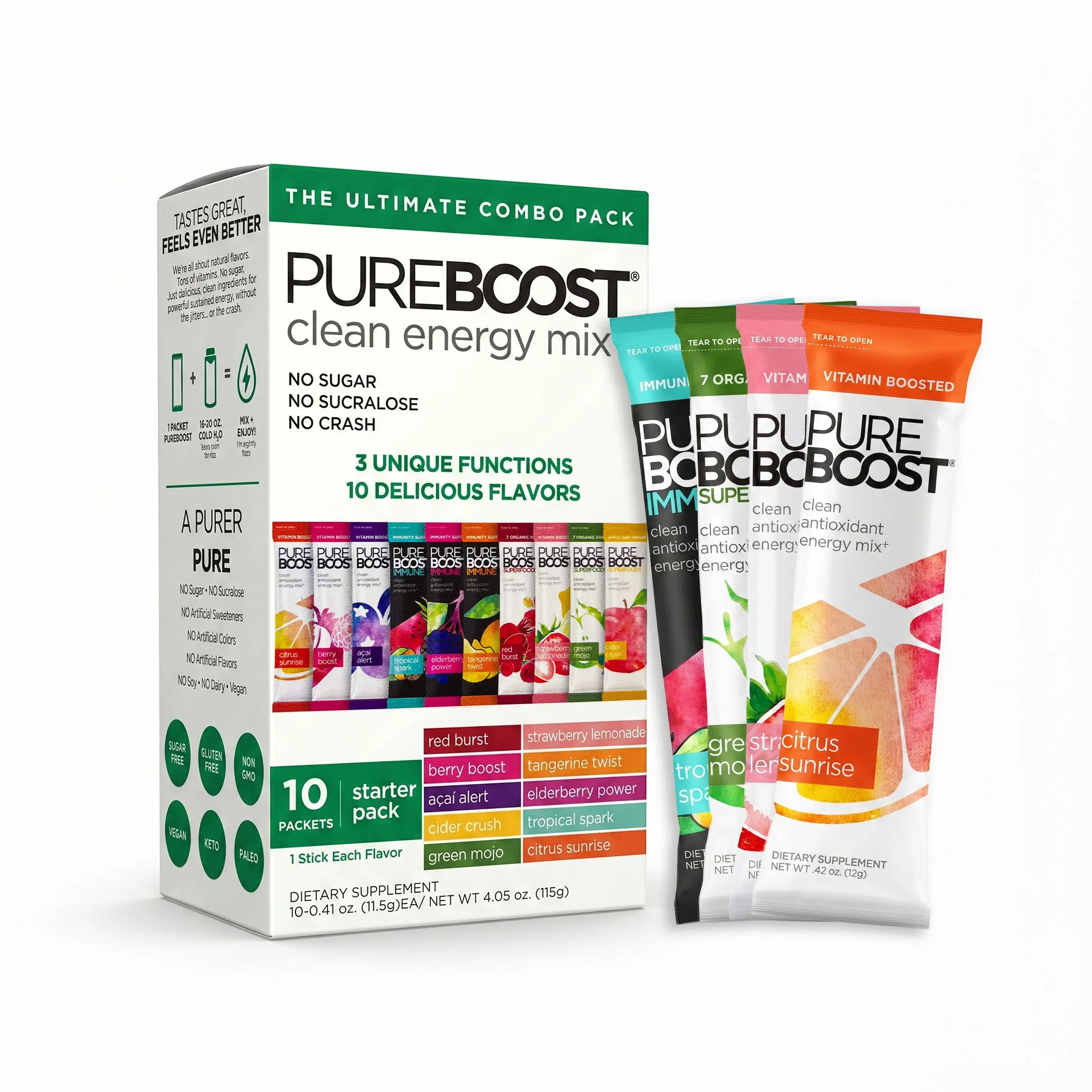 Pureboost Ultimate Discovery Pack - Hydration & Flavoring Powder for Daily Refreshment