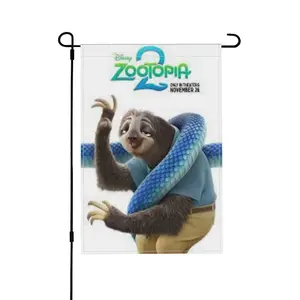 Zootopia 2 Garden Flag 12x18 Inch Double Sided Decoration for Outside Yard