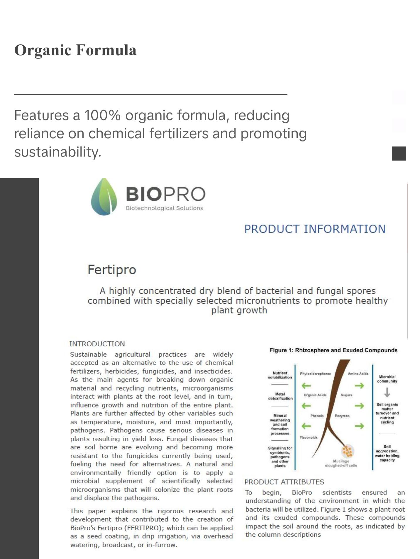 BioPro Solution FertiPro, bacterial supplement to promote healthy plants growth naturally
