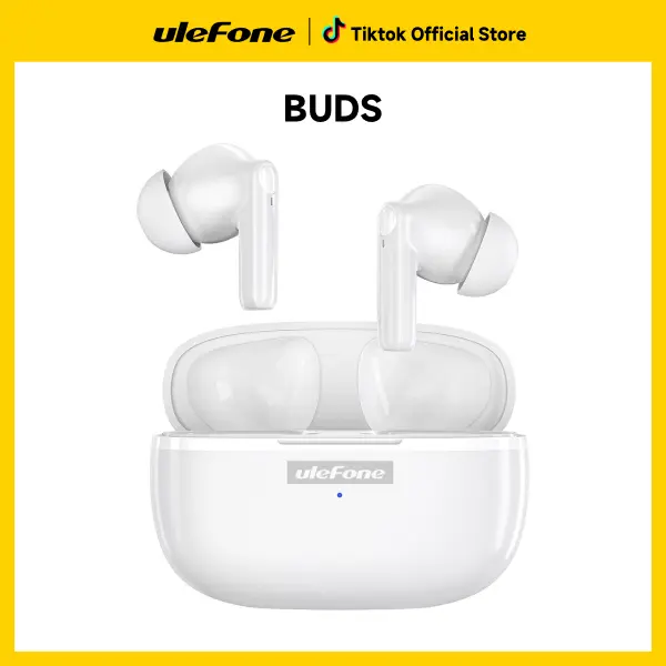 Ulefone Earbuds Wireless, In-Ear Headphones with Microphone, Bluetooth 5.1, Type-C Charging, Touch Control, LED Display, Compatible with iPhone/Android/Black&White, Audio