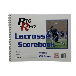 Big Red Mens Lacrosse Scorebook 24 Games