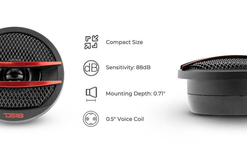 TX1 2" PEI Dome Ferrite Tweeter 0.5" VC 200 Watts