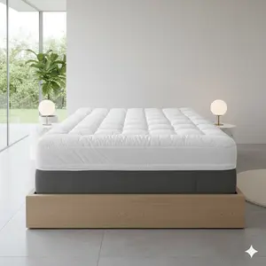 Luxury Mattress Topper Queen Soft Quilted Mattress Pad Thick Bed Topper Pressure Relief Cushion Breathable Sleep Pad Deep Pocket Bed Cover