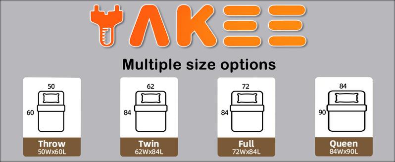 Heated Blanket Electric Blanket Twin Full Queen Sizes Heated Warm Durable Flannel with 10 Heating Levels, 12 Timer Settings, Fast Heating & Machine Washable, Suitable for Beds, Sofas and Offices, Perfect Holiday Gift for Christmas, Halloween