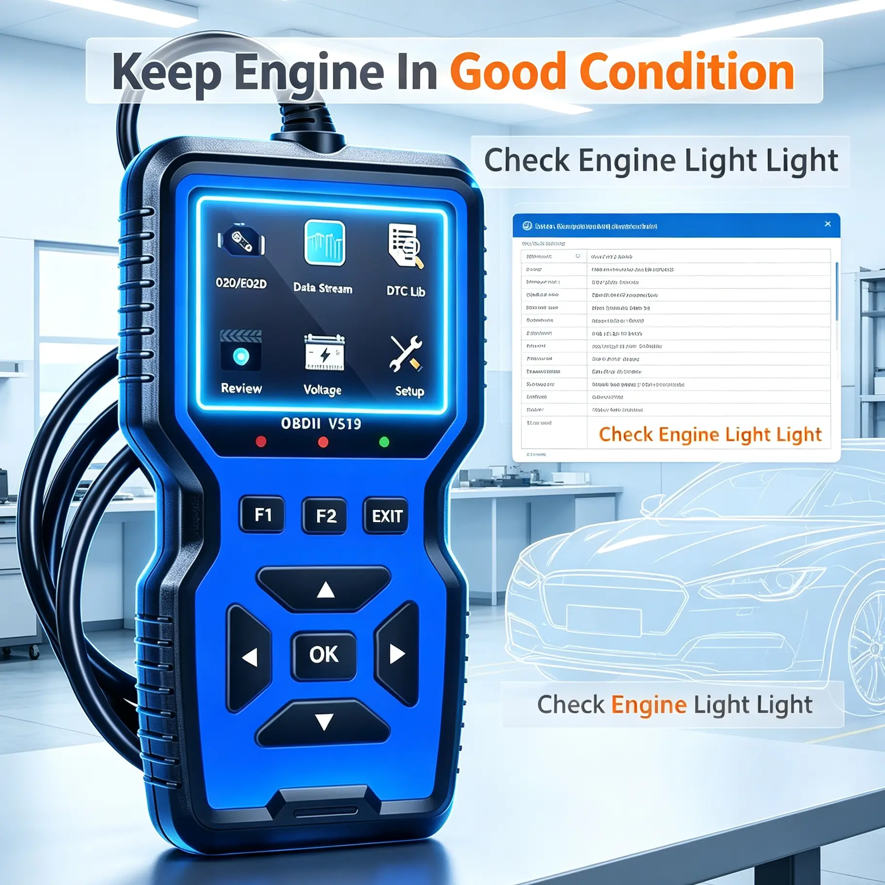 SHIELDIX V519 Professional OBD2 Vehicle Diagnostic Tool - 2026 Upgraded OBDII & CAN Code Reader, Plug-and-Play Universal Fit, Check Engine Light Scanner, Battery Test, O2 Sensor Test, 35901+ DTC Library, Mode 6 & Mode 8 Diagnostics