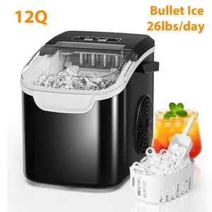 Countertop 26lbs/day 35lbs/day Ice Maker Portable Ice Machine, Automatic-Cleaning Suitable for Outdoor Camping Bar Party And Kitchen-Black