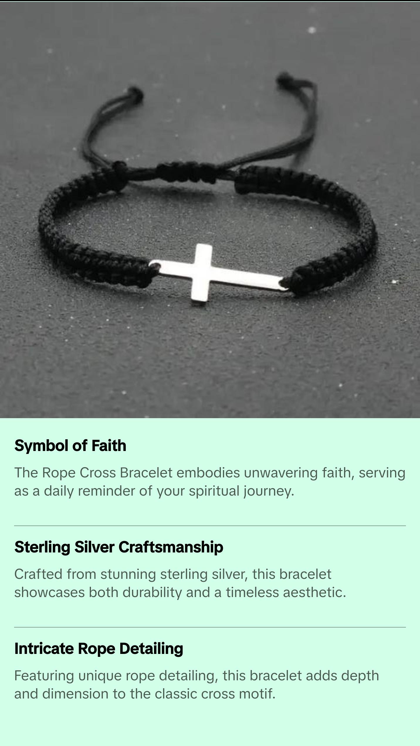 Rope Cross Bracelet