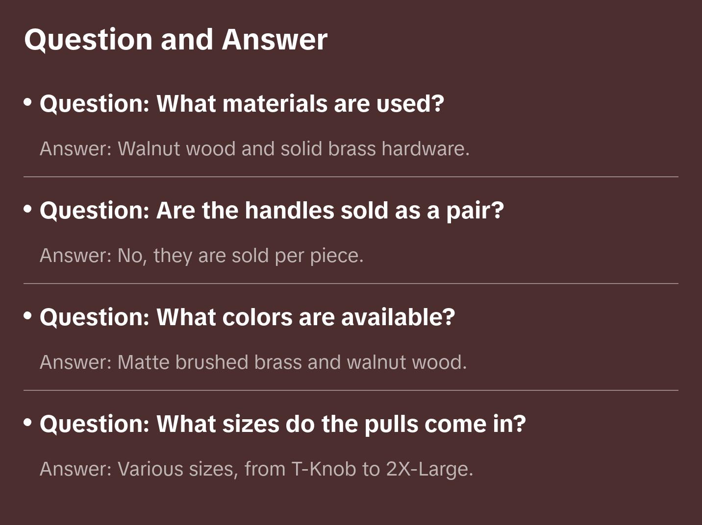 Premium Walnut and Solid Brass Hardware