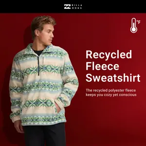 BILLABONG Boundary Mock Sweatshirt Winter Spring Men's Fleece Pullover with Pocket Elastic Cuffs OG Fit for Laid-back Lounging