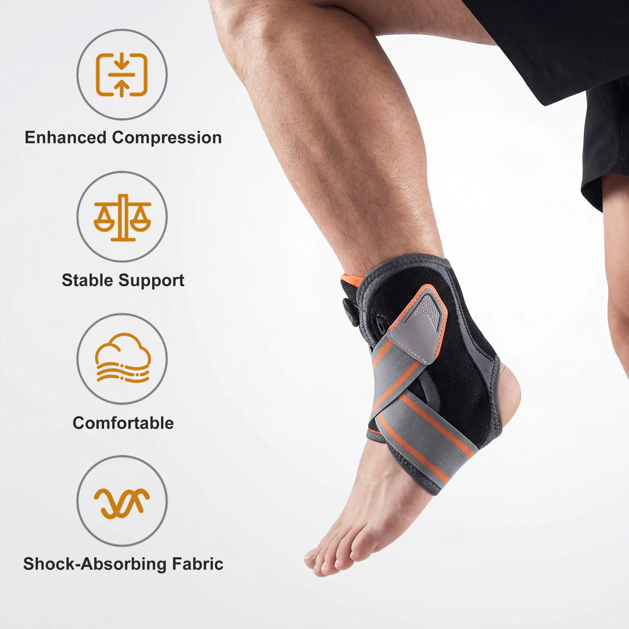 AULEXMED Ankle Support Foot Brace Sports Accessories for Plantar Fasciitis - Versatile Ankle Brace & Sleeve for Support and Protection