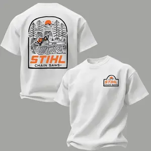 STIHL Into The Woods T-Shirt, STIHL Chainsaw Graphic Tee, Logger Lumberjack Workwear Shirt, Outdoor Woodworker Graphic T-Shirt, Forestry Logging Work Shirt, Unisex Outdoor Workwear Tee