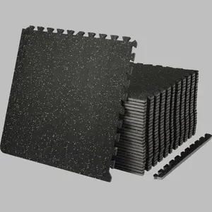 Ultimate Gym Floor Mats for Home Workouts 25PCS Interlocking EVA Foam & Rubber 24"x24" 1/2" Thick Waterproof Non-Slip Easy Clean Durable Mats