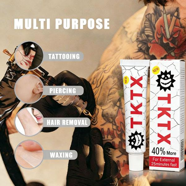 TKTX Tattoo Cream 25Mins Super FastNumbing Tattoo Supply, Painless Numbness Cream Lasting For 6-8 Hours, Suitable For Tattoo, Eyebrow Tattoo, Puncture,Moult - Cosmetics.