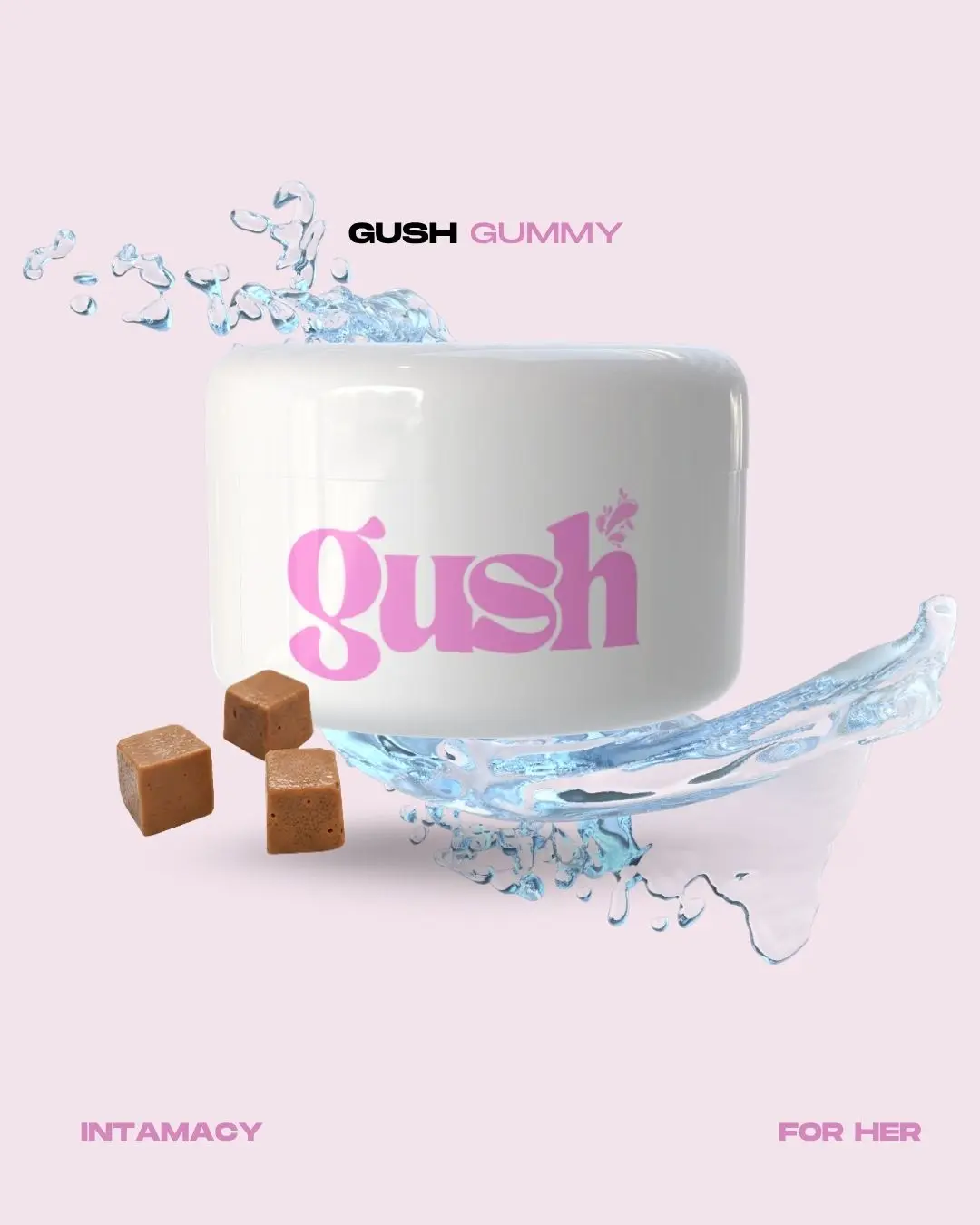 GUSH Feminine Vitality Gummies with Maca Root & Ashwagandha | Herbal Wellness & Energy Support Gummies for Women