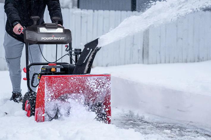 PowerSmart Gas Snow Blower, 26" 208cc B&S Engine with Electric Starter, Handle Warmer, Self-Propelled, One-Handed Operation, 2-Stage Snow Blowers(HB7109B)