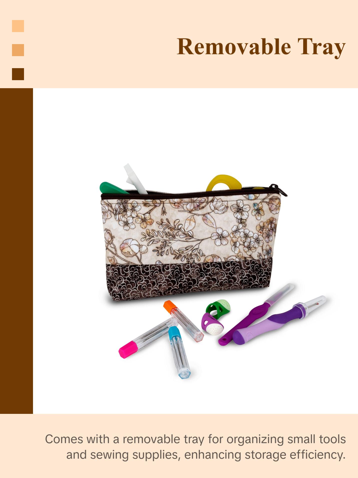 Rectangular Sewing Basket with Zippered Case, Medium