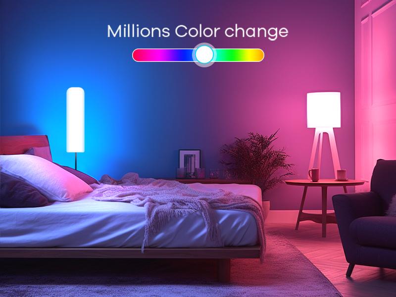 [BIG DEAL! ONLY TODAY!]Linkind Matter Smart RGB Bulb, LED Color Change, Voice & APP Remote Control, Music Sync, Smart Bulbs Work with Apple Home/Siri/Google Home/Alexa, 60W, 1800K-6500K, 25000 Hours