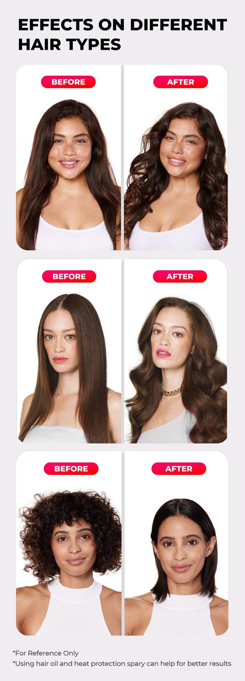 TYMO AIRFLOW- Straightener and Curling Irons 2 in 1, 360° Cooling Air Hair Curler, Tourmaline Coating, Comfort, hair styling tools, Plancha de cabello