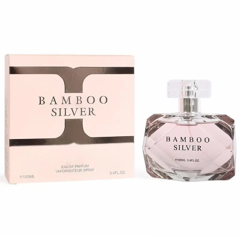 Women's Bamboo Silver Eau De Parfum 100ml/3.4fl.oz Easy Sprayer Atomizer - Citrus Aromatic Woody Floral Daily Wear EDP Sprays, Single Item Elegant Gift Option