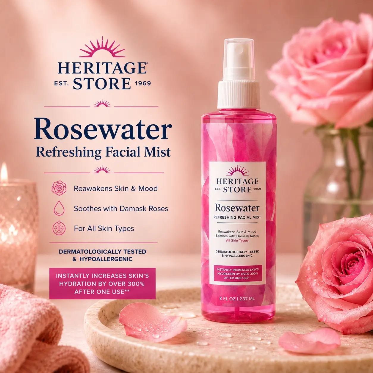 Rosewater Skin Care Facial Mist